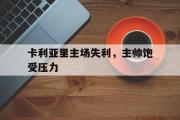 IM电竞中国电子竞技平台-卡利亚里主场失利，主帅饱受压力