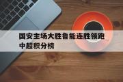 IM sports-国安主场大胜鲁能连胜领跑中超积分榜